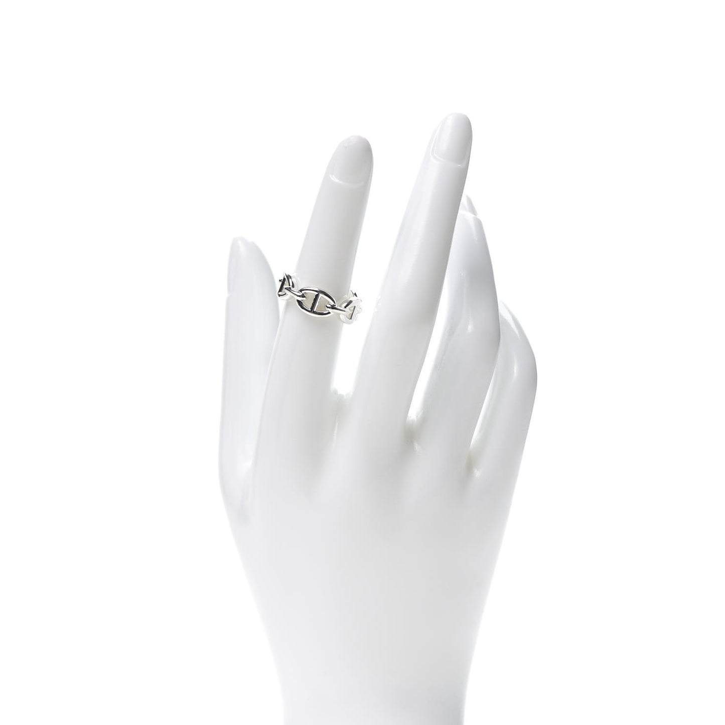 Sterling Silver PM Chaine d'Ancre Enchainee Band Ring 52 6