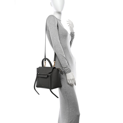 Celine Grained Calfskin Micro Belt Bag Grey 2 of 13