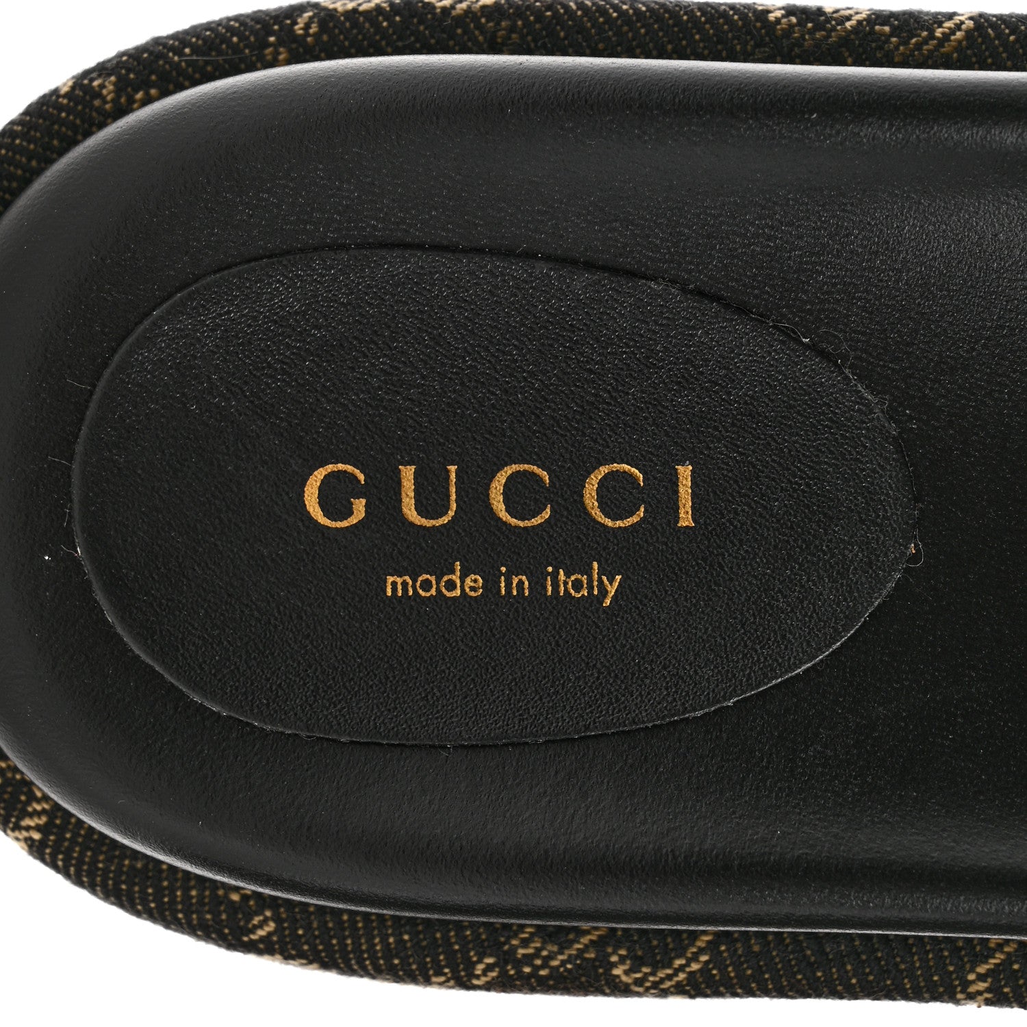 Gucci Jacquard Black Denim GG Monogram Angelina Platform 55mm Slide Sandals 36 Black Ivory 7 of 10