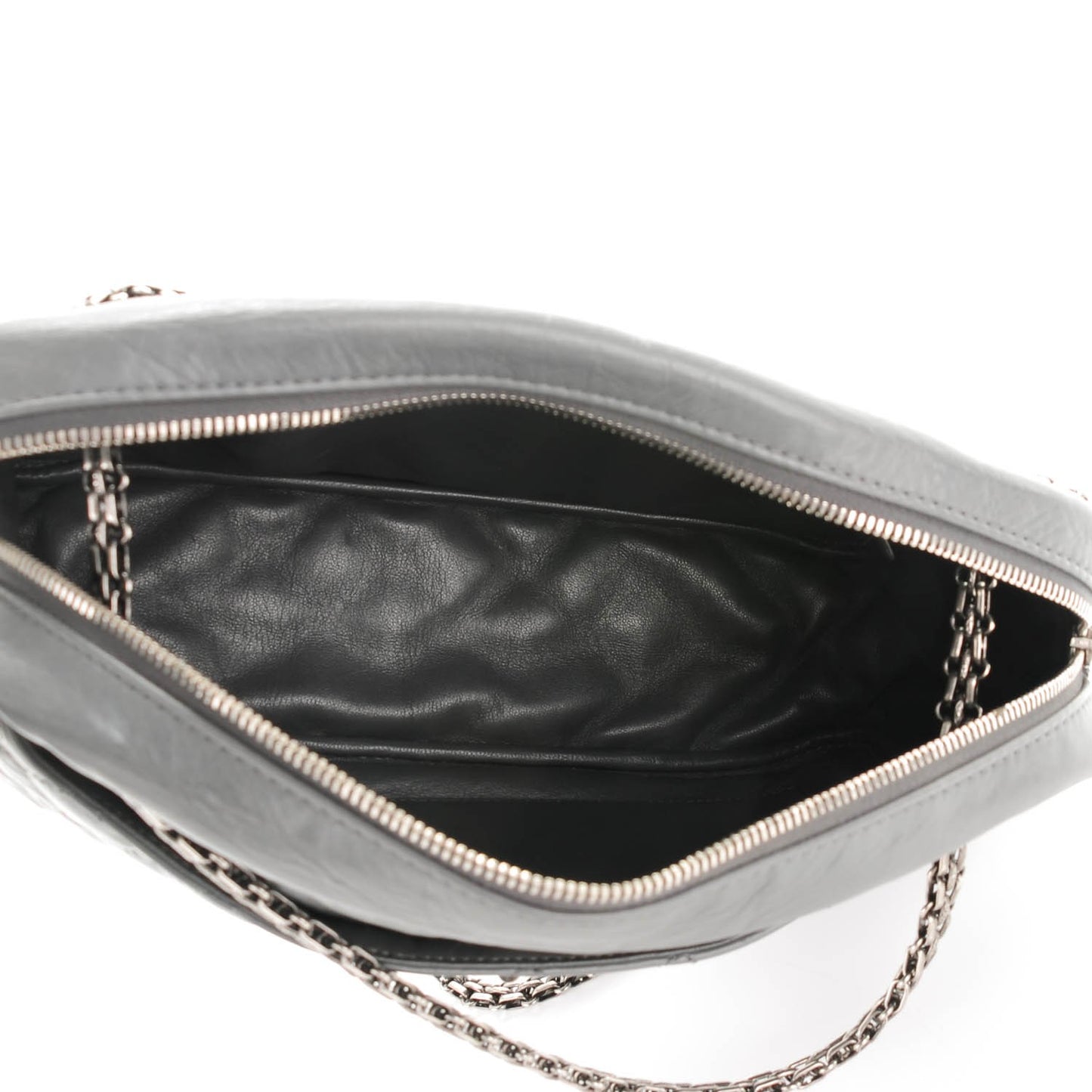 Aged Calfskin Quilted Medium Reissue Camera Case Grey