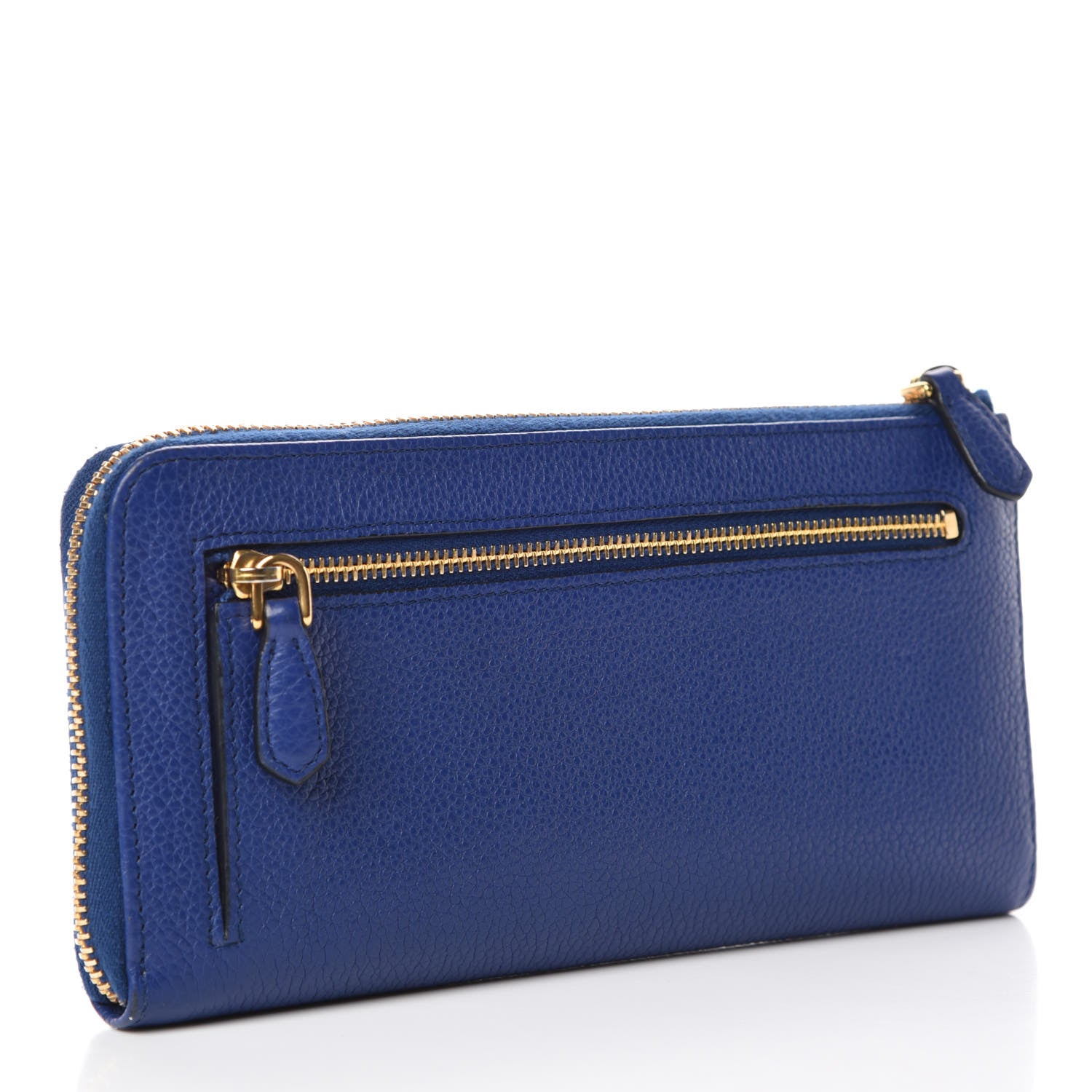 Prada Vitello Grain Zip Around Wallet Inchiostro 3 of 10