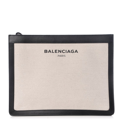 Balenciaga Cotton Canvas Ligne Pouch Black 1 of 9