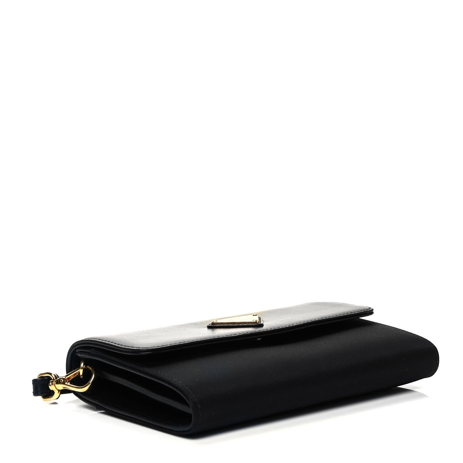 Prada Tessuto Nylon Soft Calf Wristlet Wallet Black 4 of 7