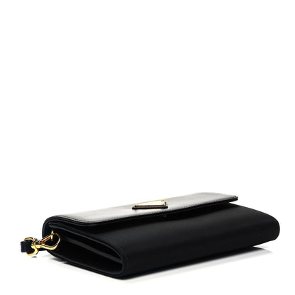 Prada Tessuto Nylon Soft Calf Wristlet Wallet Black 4 of 7