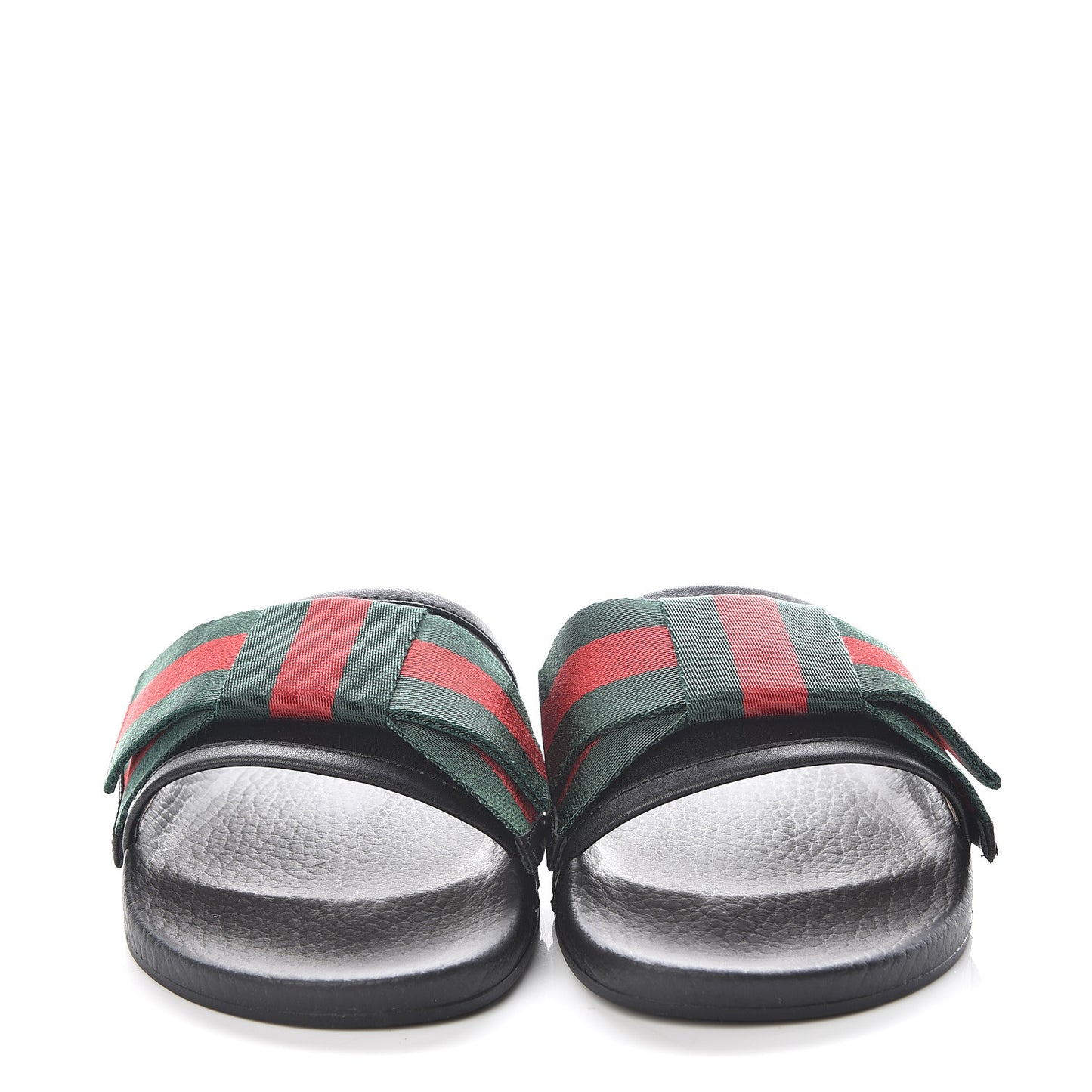 Satin Web Bow Slide Sandals 35 Black