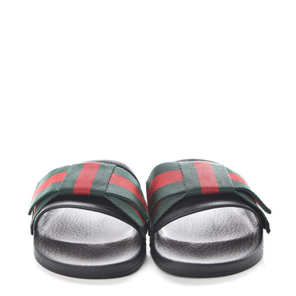 Gucci Satin Web Bow Slide Sandals 35 Black 2 of 9