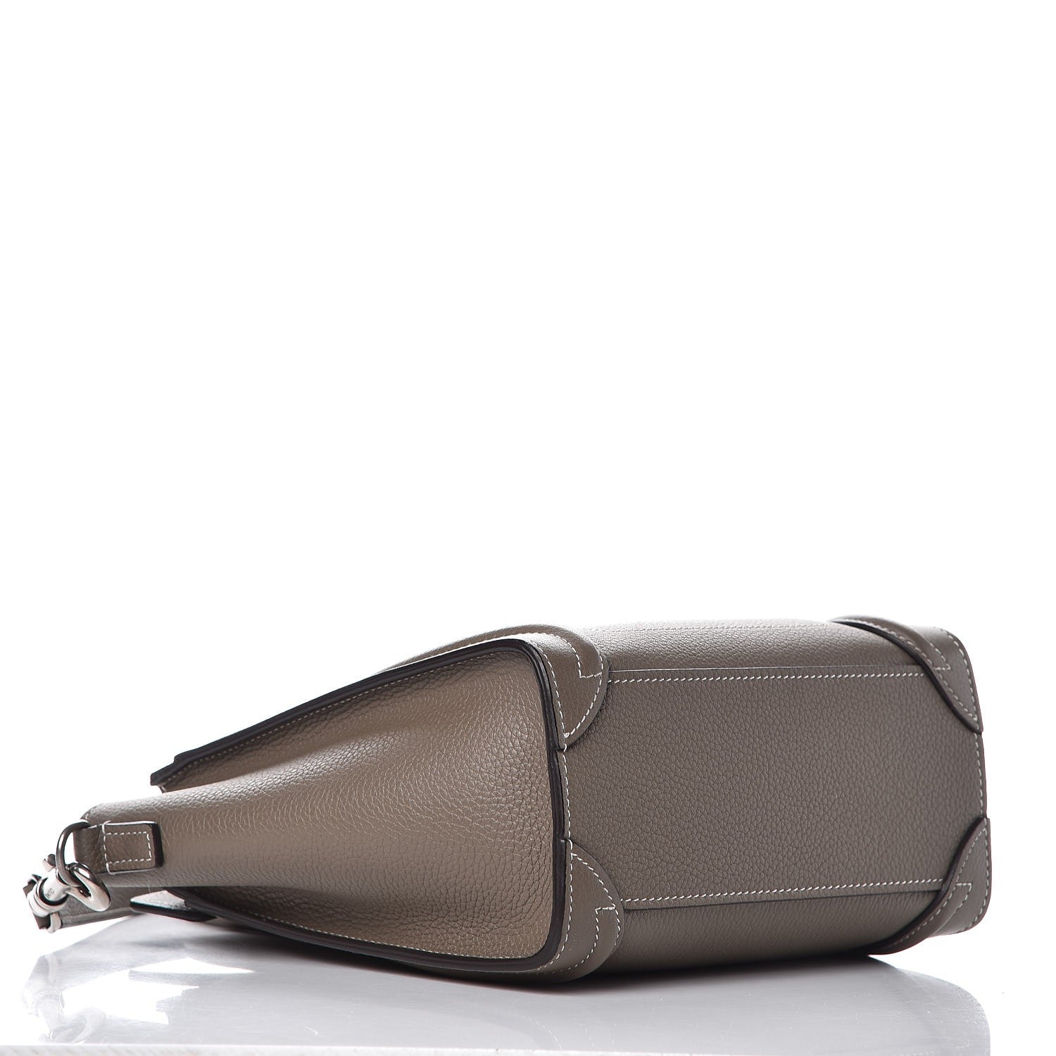 Celine Drummed Calfskin Nano Luggage Souris 4 of 12