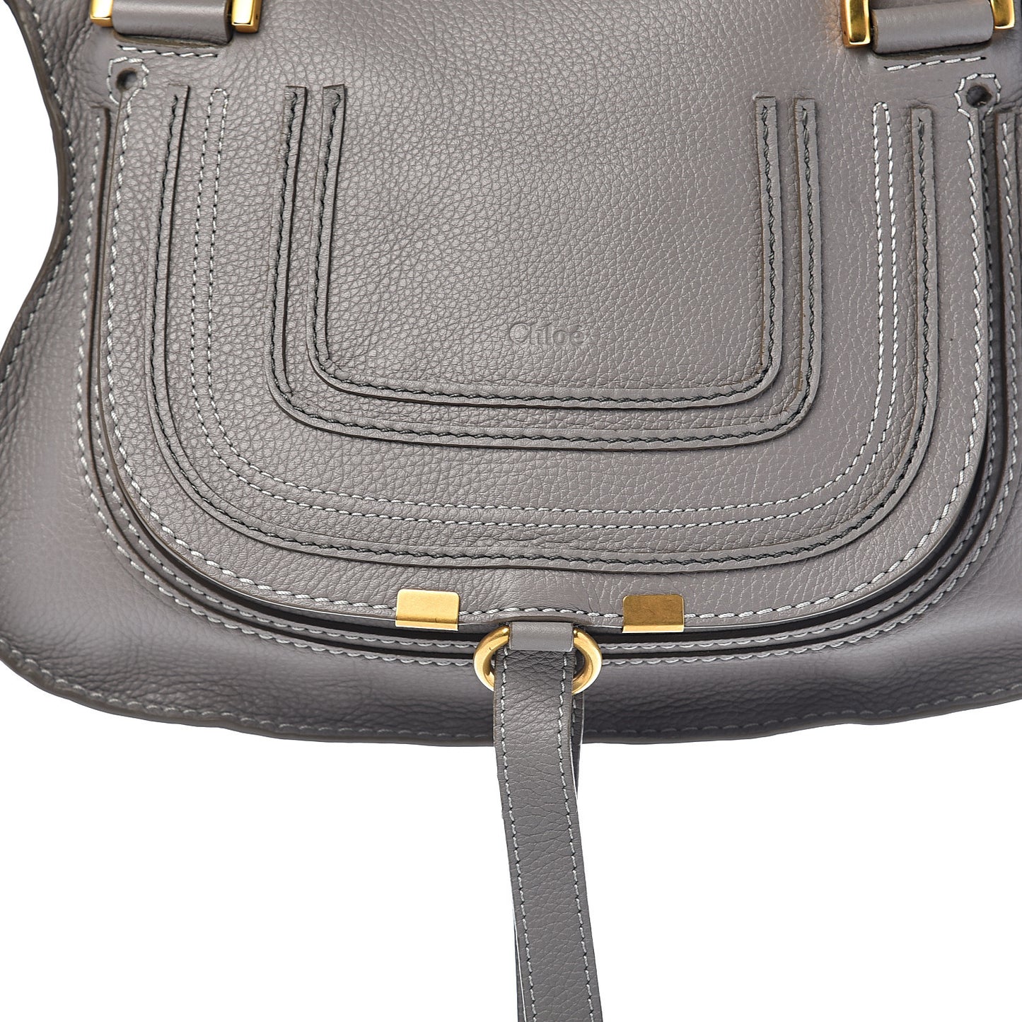 Calfskin Small Marcie Satchel Cashmere Grey