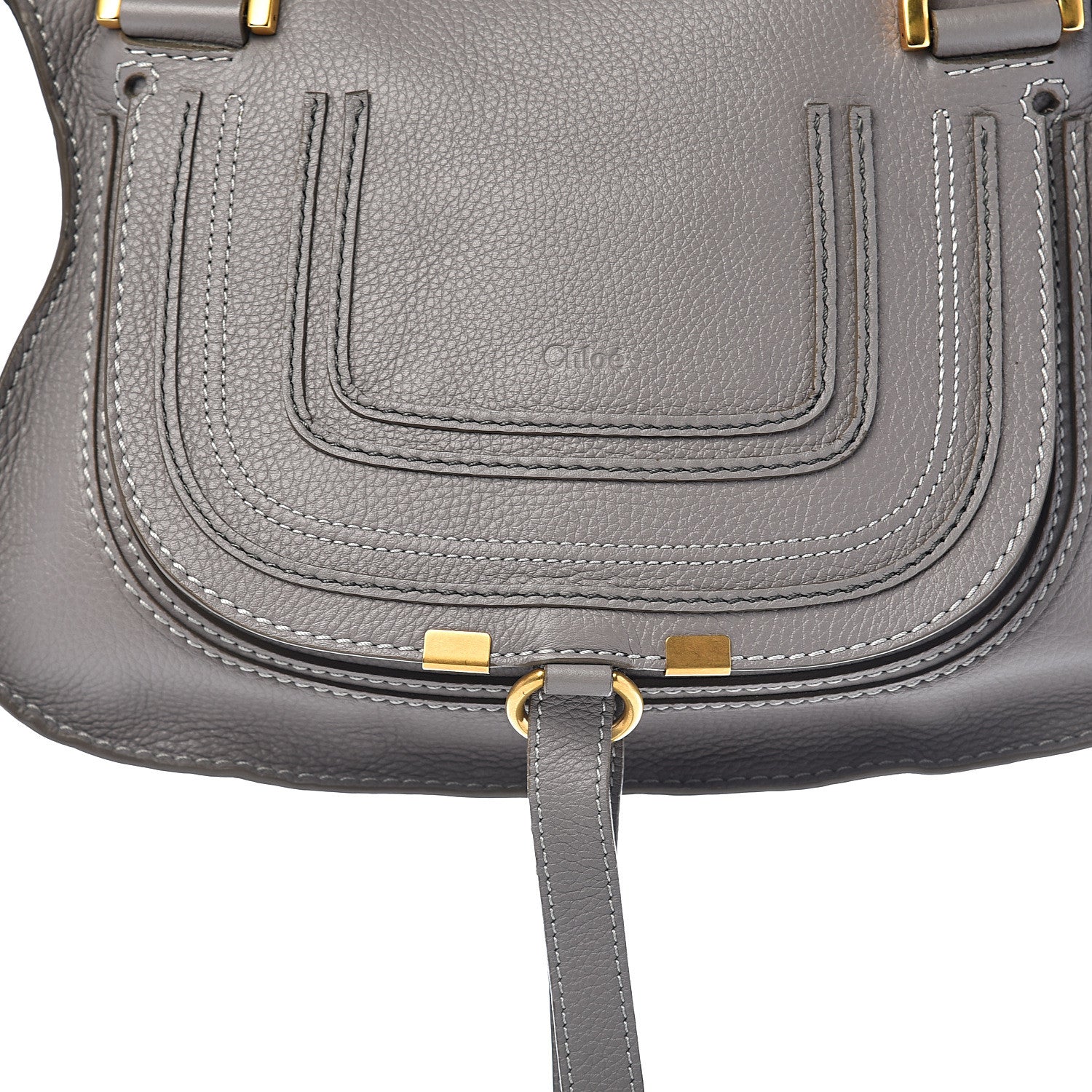 Chloe Calfskin Small Marcie Satchel Cashmere Grey 8 of 8