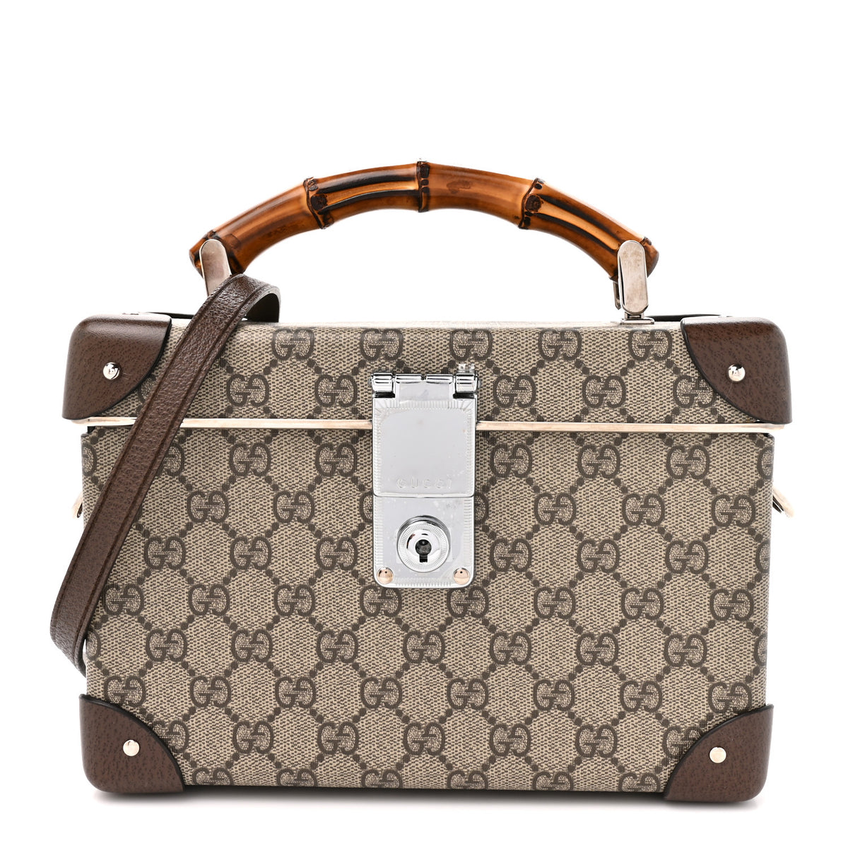 Gucci GG Supreme Monogram Globe-Trotter Beauty Case Brown 1 of 11