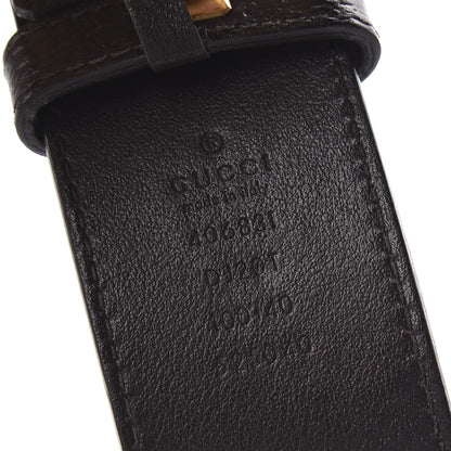 Gucci Textured Dollar Calfskin Double G 40mm Belt 100 40 Dark Cocoa 5 of 5
