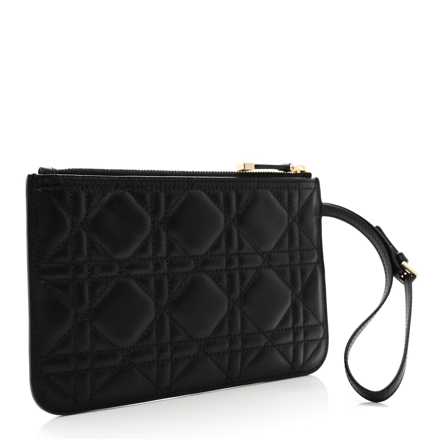 Christian Dior Calfskin Macrocannage Toujours Pouch Black 3 of 6