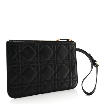 Christian Dior Calfskin Macrocannage Toujours Pouch Black 3 of 6