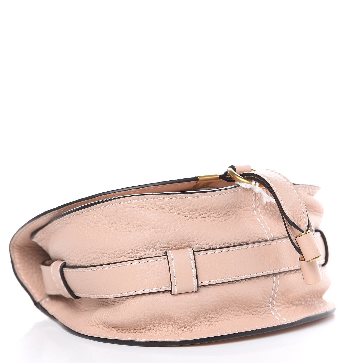 Calfskin Mini Marcie Round Crossbody Bag Blush Nude