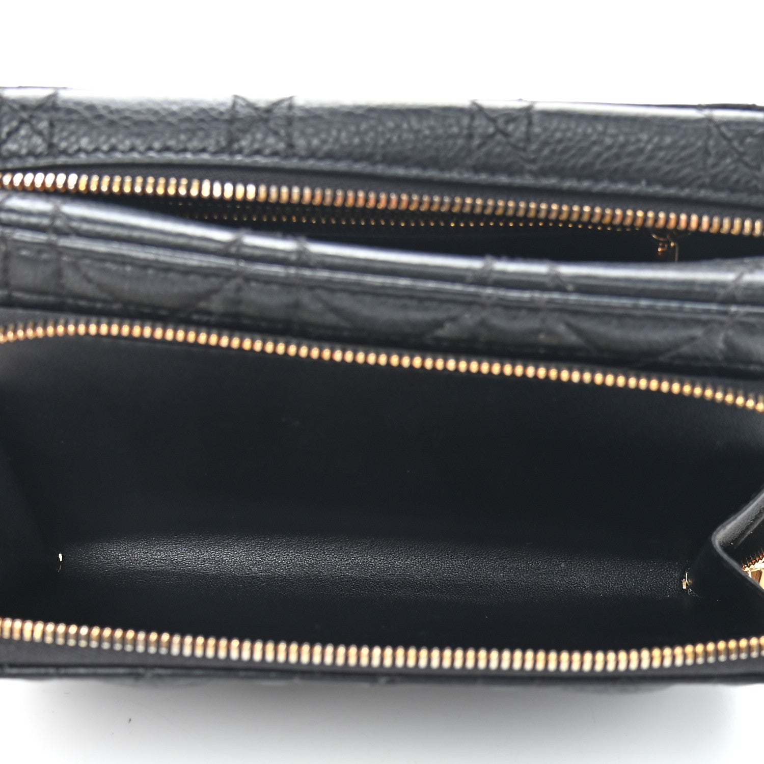 Christian Dior Supple Calfskin Caro Double Pouch Black 6 of 9