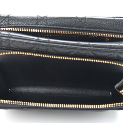 Christian Dior Supple Calfskin Caro Double Pouch Black 6 of 9