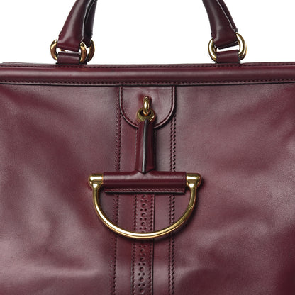 Gucci Calfskin Duilio Brogue Top Handle Bag Burgundy 22 of 22