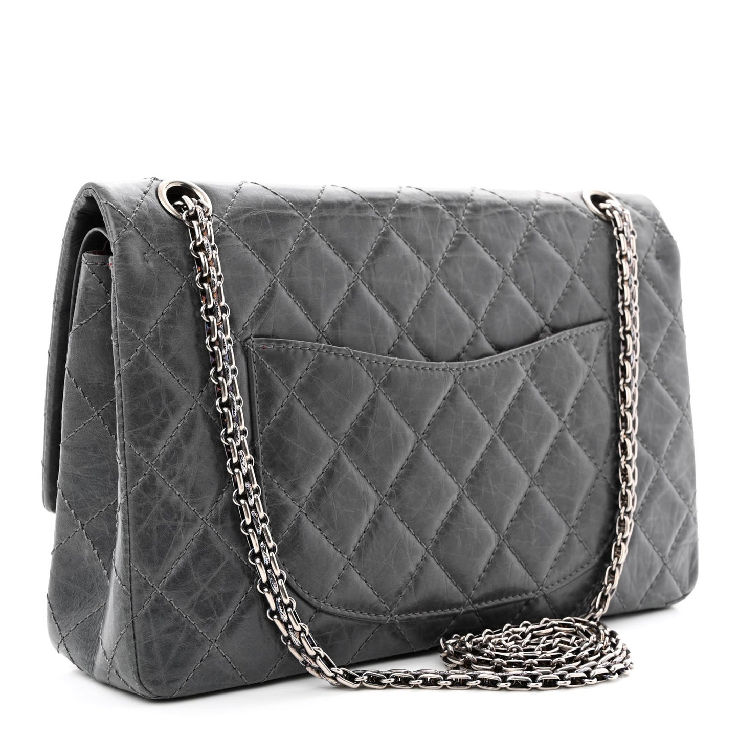 Aged Calfskin Quilted 50th Anniversary 2.55 Reissue Flap 226 Grey