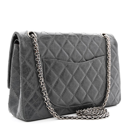 Chanel Aged Calfskin Quilted 50th Anniversary 2.55 Reissue Flap 226 Grey 3 of 15