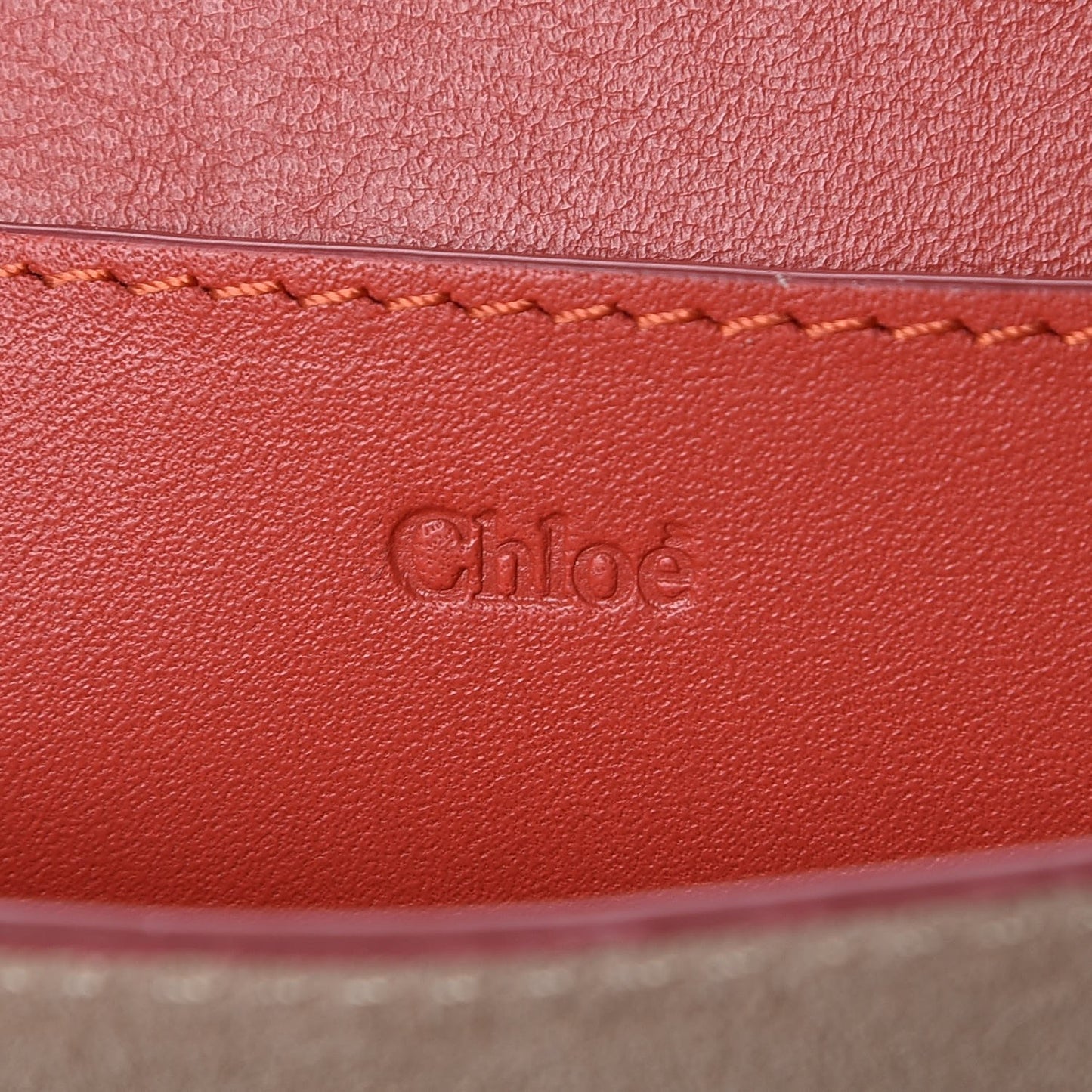 Calfskin Drew Bijou Clutch Earthy Red