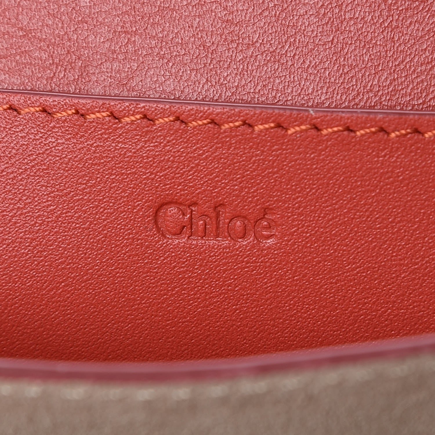 Chloe Calfskin Drew Bijou Clutch Earthy Red 6 of 7