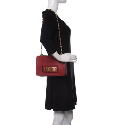 Christian Dior Calfskin J'Adior Chain Flap Bag Red 2 of 17