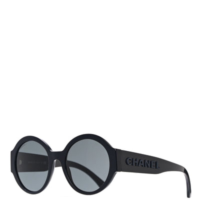 Chanel Acetate Polarized Round Sunglasses 5410 Black 1 of 7