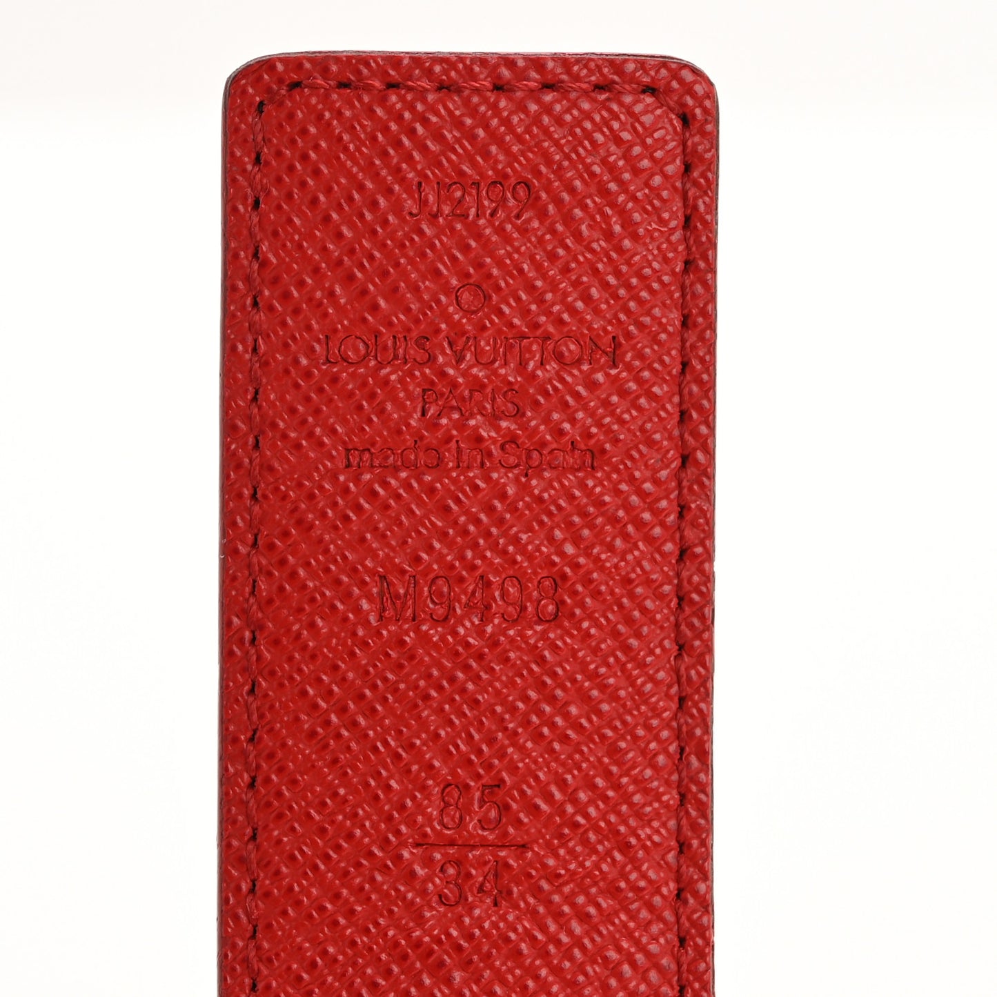 Calfskin Monogram 30mm LV Initiales Reversible Belt 85 34 Red