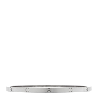 Cartier 18K White Gold Small LOVE Bracelet 18 1 of 6