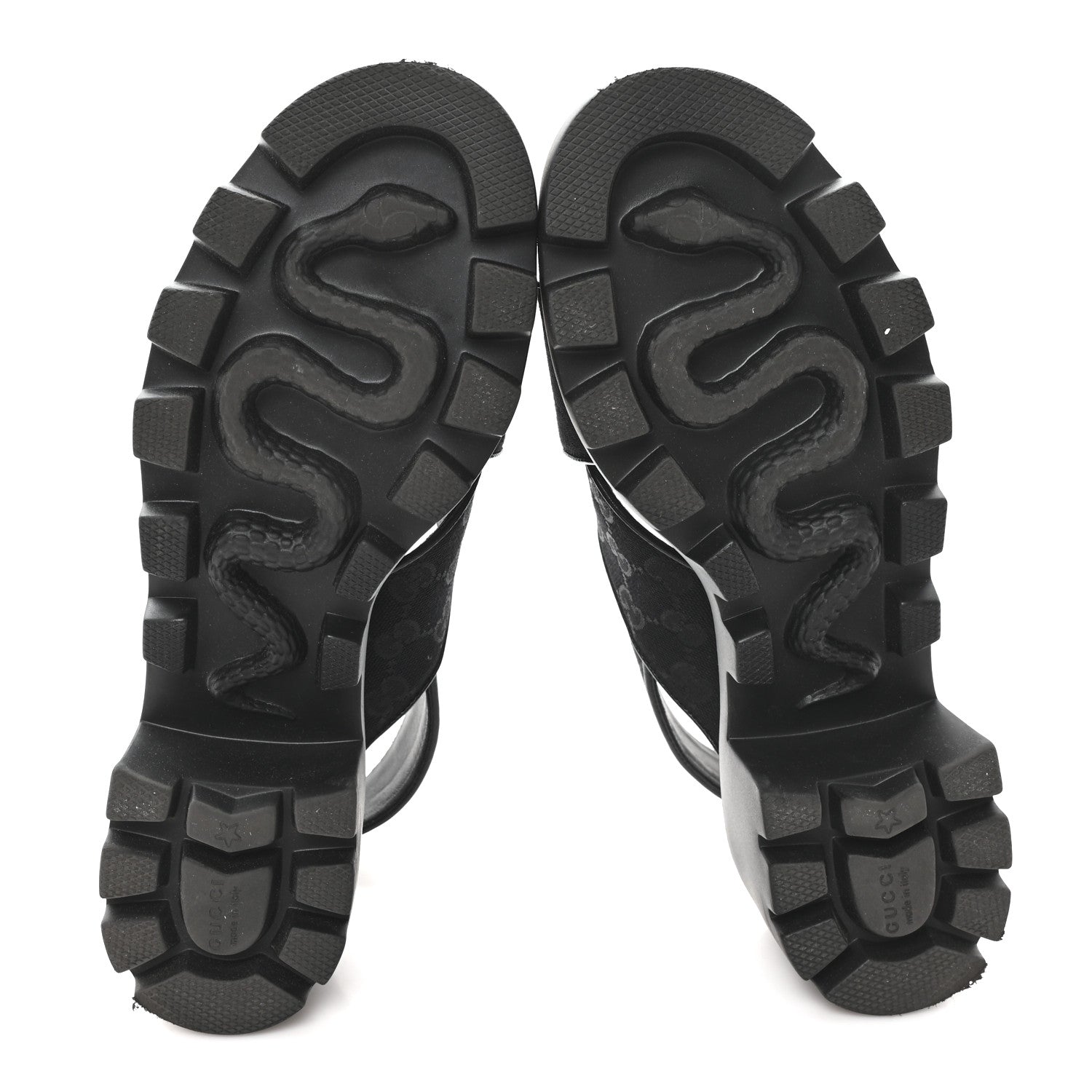 Gucci Monogram Granada Kid Trip 40/72mm Lug Sole Sandals 40 Black 6 of 9