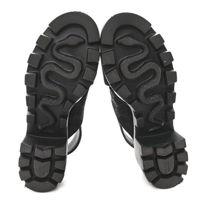 Gucci Monogram Granada Kid Trip 40/72mm Lug Sole Sandals 40 Black 6 of 9