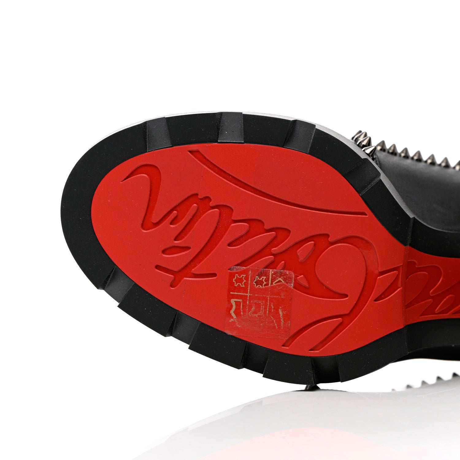 Christian Louboutin Nappa Out Line Spike Lug 100 Boots 37.5 Black 11 of 16