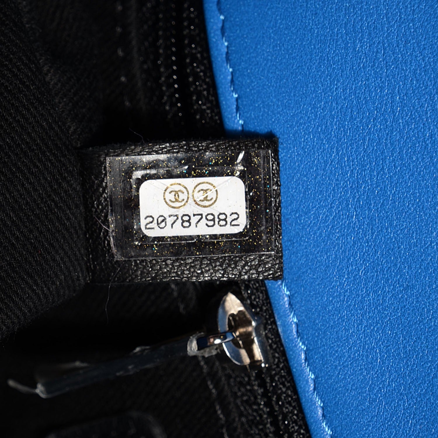 Chanel Patent Quilted Small Coco Shine Flap Blue 9 of 9