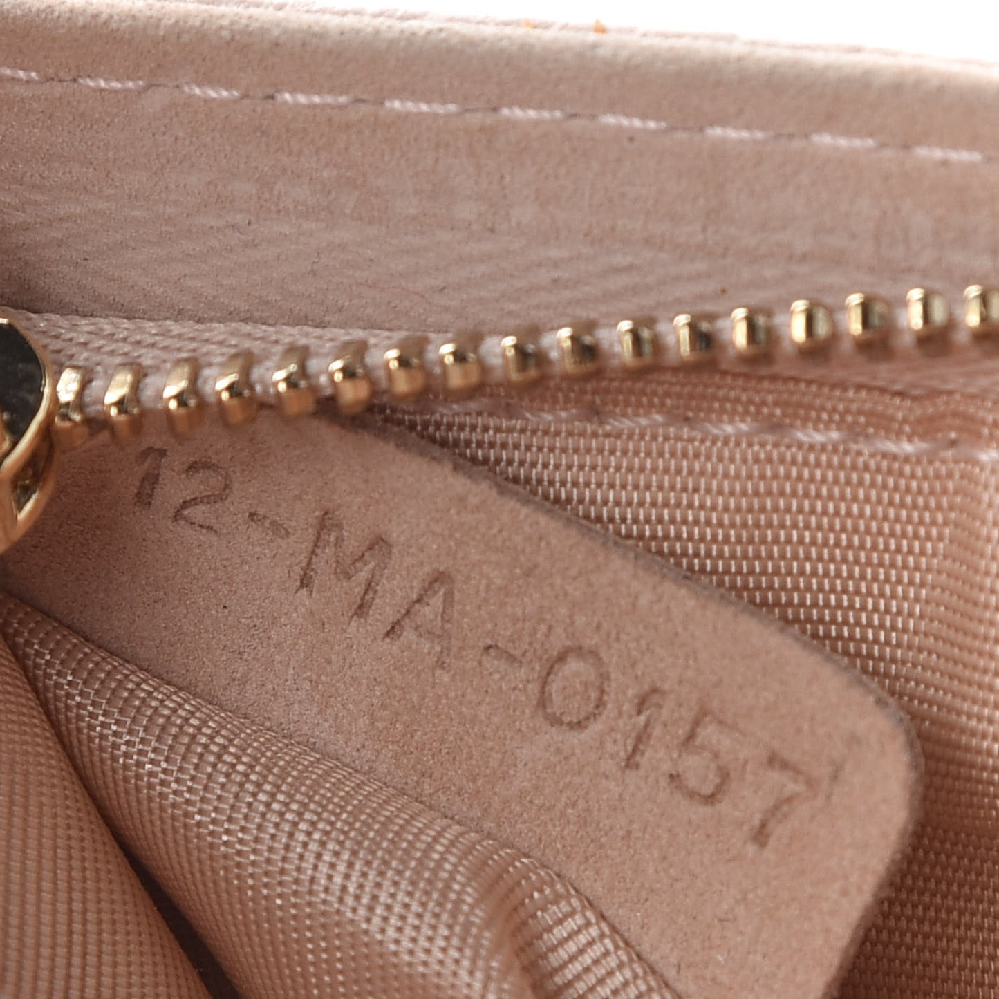 Grained Calfskin Diorama Wallet on Chain Pouch Rose Poudre