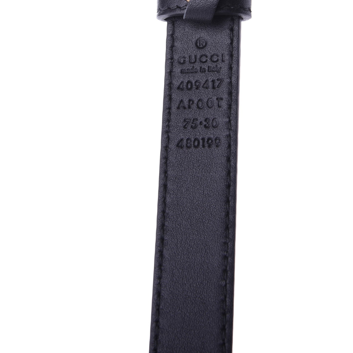 Calfskin Double G 20mm Belt 75 30 Black