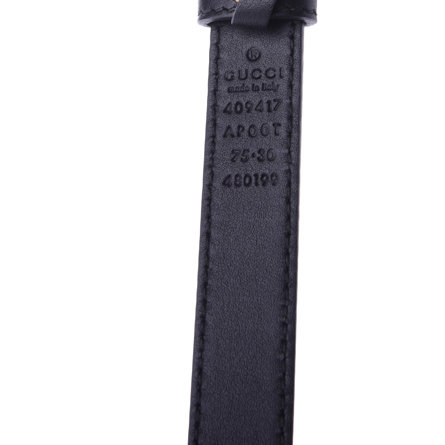 Gucci Calfskin Double G 20mm Belt 75 30 Black 4 of 4