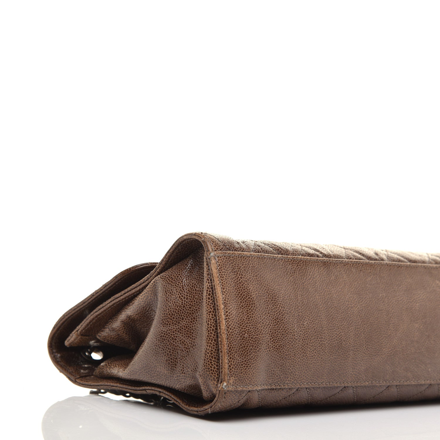 Chanel Crumpled Grained Calfskin Jumbo CC Crave Flap Beige 8 of 10