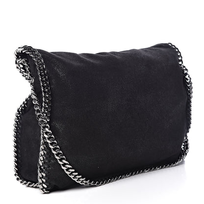 Stella McCartney Shaggy Deer Small Falabella Fold Over Tote Black 3 of 10