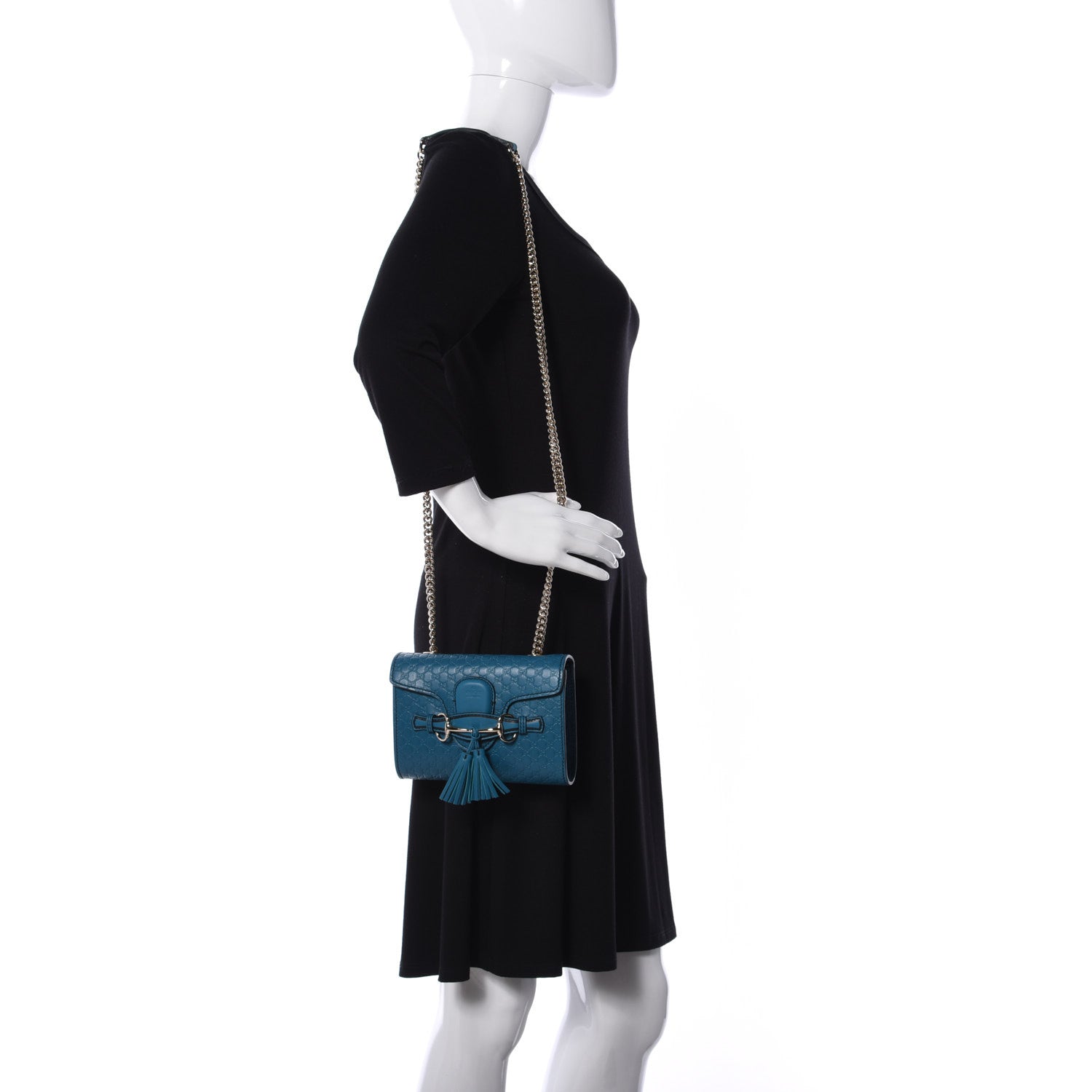 Gucci Microguccissima Mini Emily Shoulder Bag Deep Cobalt 2 of 9