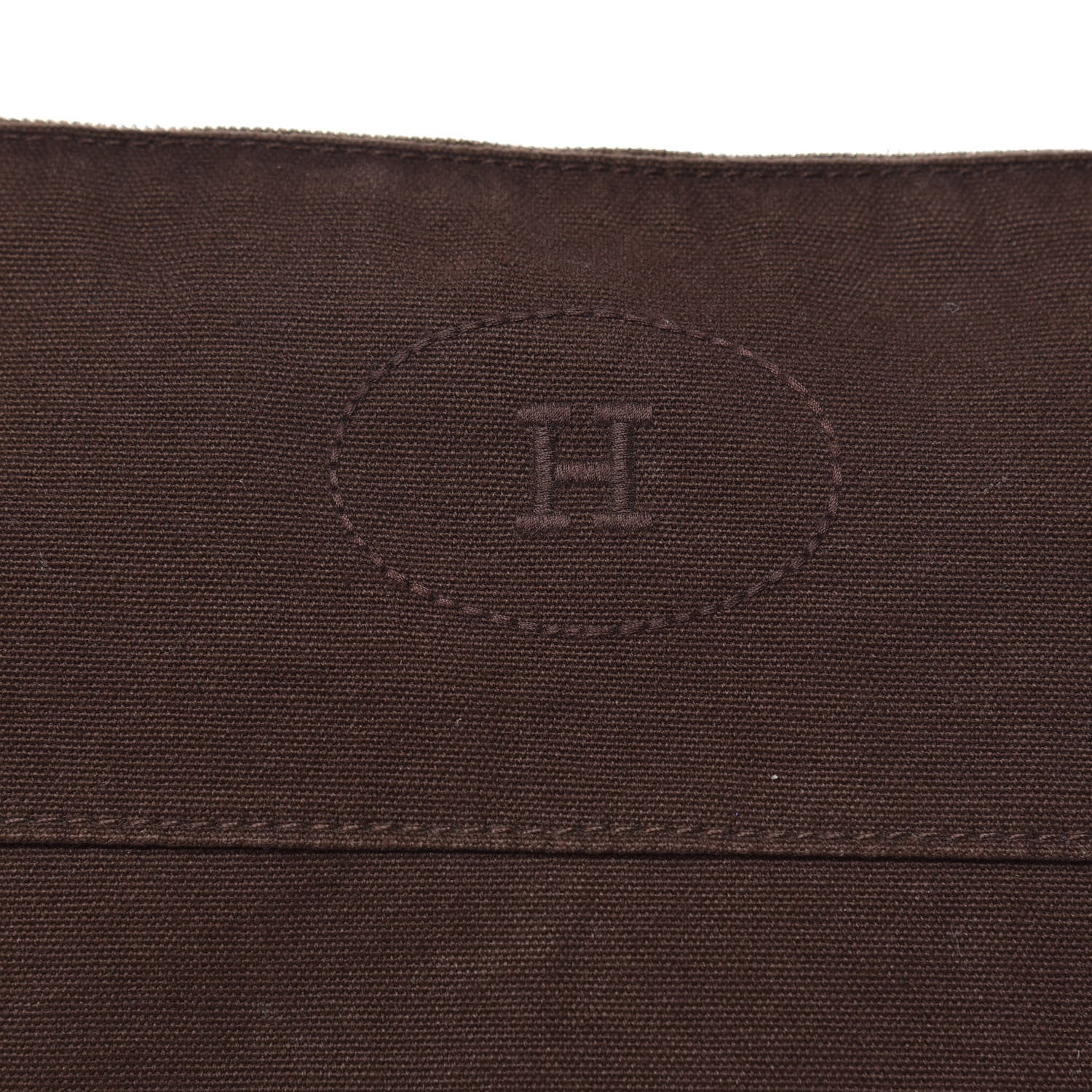 Hermes Cotton Canvas Bolide Travel Cosmetic Pouch 8 of 8