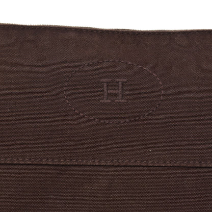 Hermes Cotton Canvas Bolide Travel Cosmetic Pouch 8 of 8