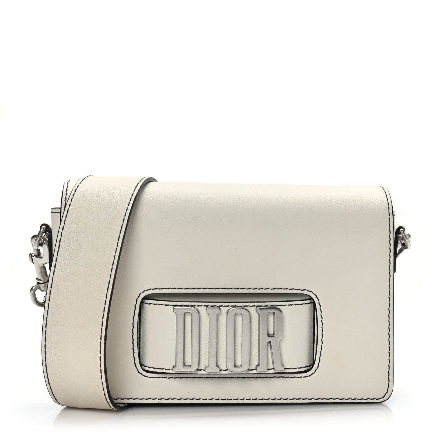 Christian Dior Smooth Calfskin Dio(r)evolution Flap Bag Off White 1 of 9