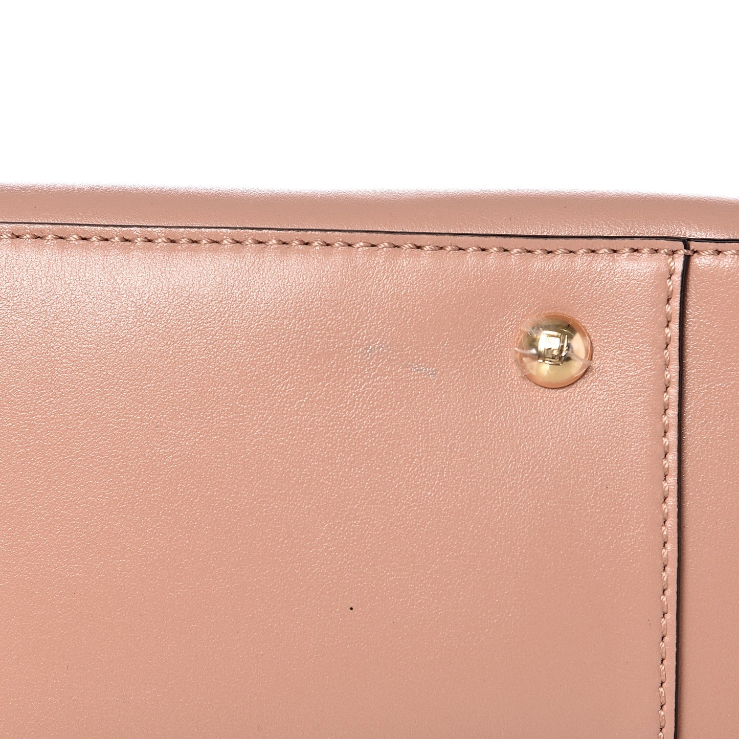 Vitello Glacier Small FF Tote Rosa Bourbon
