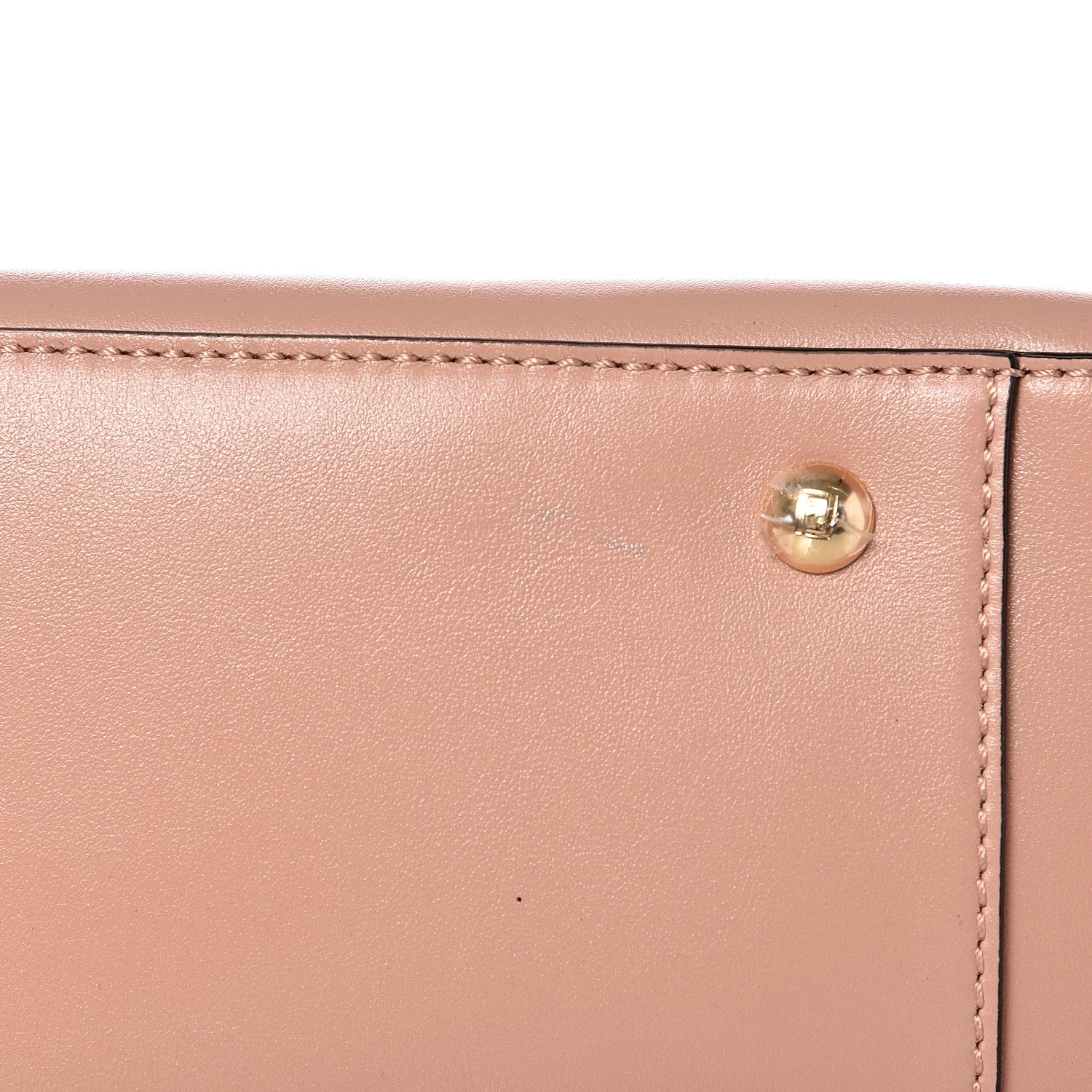 Fendi Vitello Glacier Small FF Tote Rosa Bourbon 8 of 10