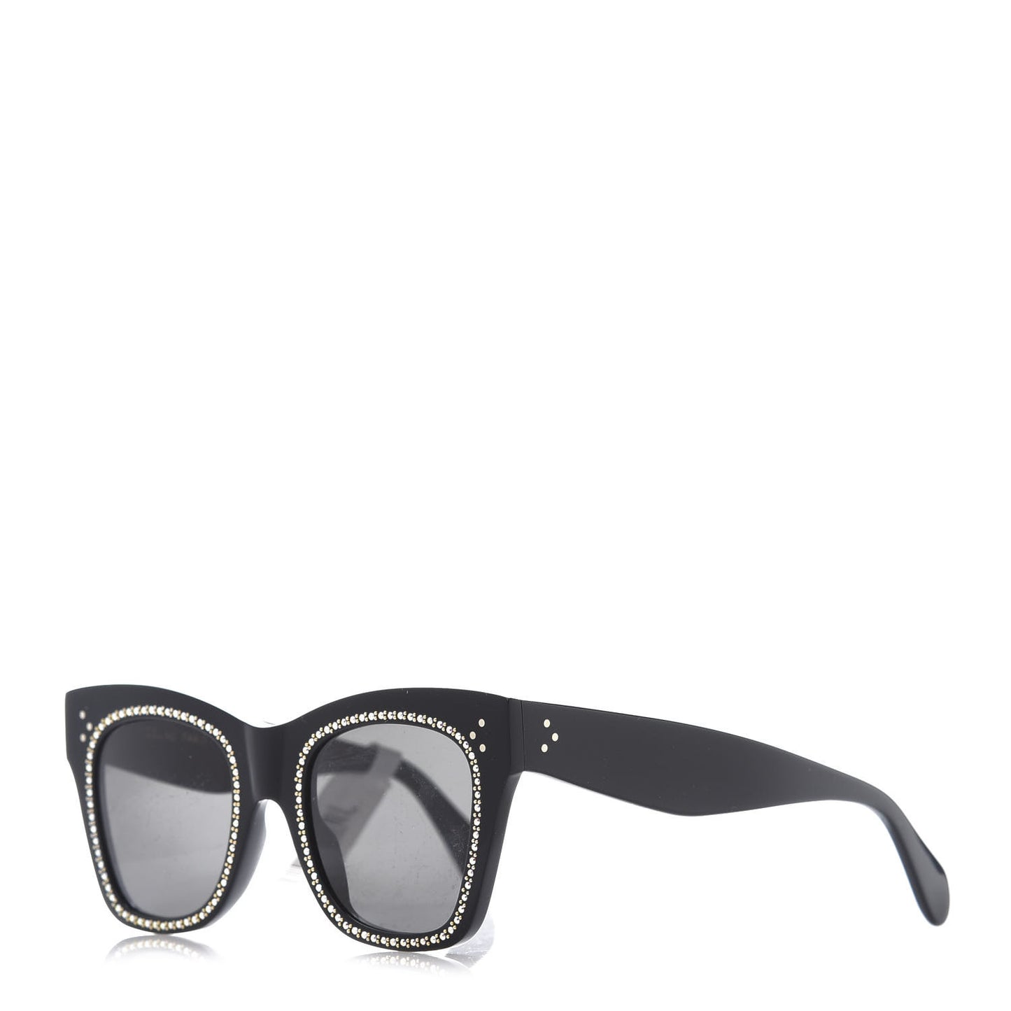 Acetate Crystal Cat Eye Sunglasses CL 4004IS Black