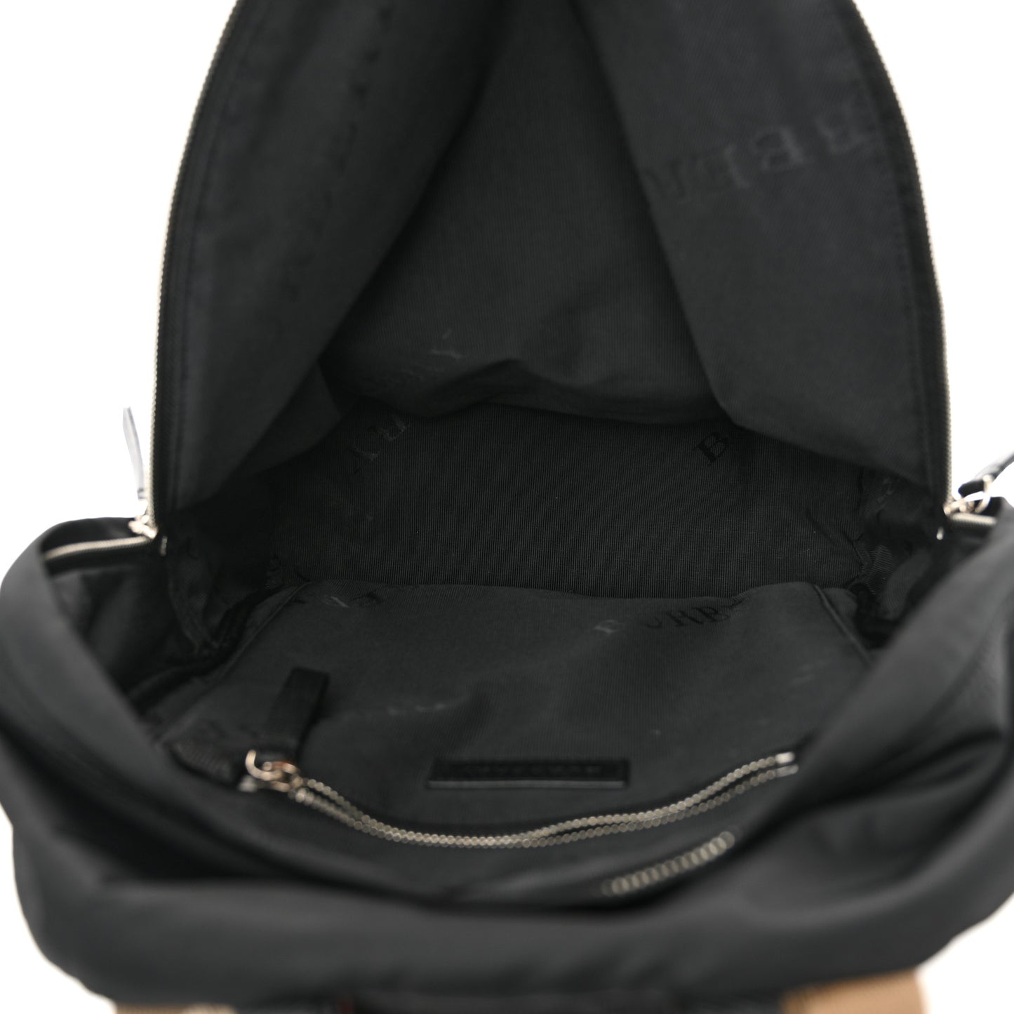Nylon Check Abbeydale Simple Backpack  Black