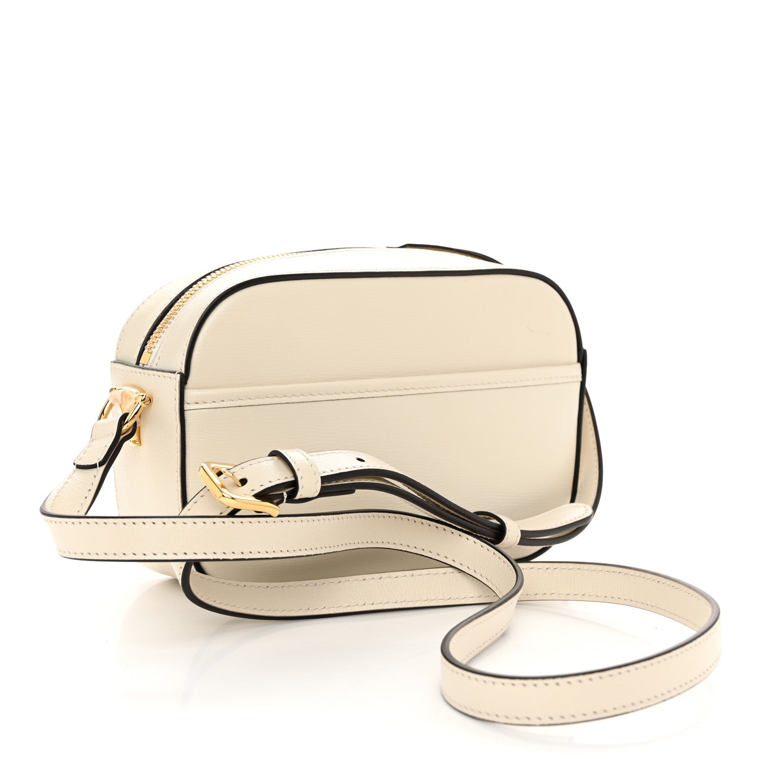Gucci Azalea Calfskin Mini Horsebit 1955 Camera Shoulder Bag Mystic White 3 of 10