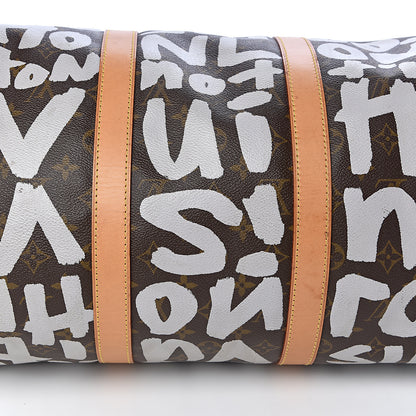 Louis Vuitton Graffiti Keepall 50 Silver 10 of 14