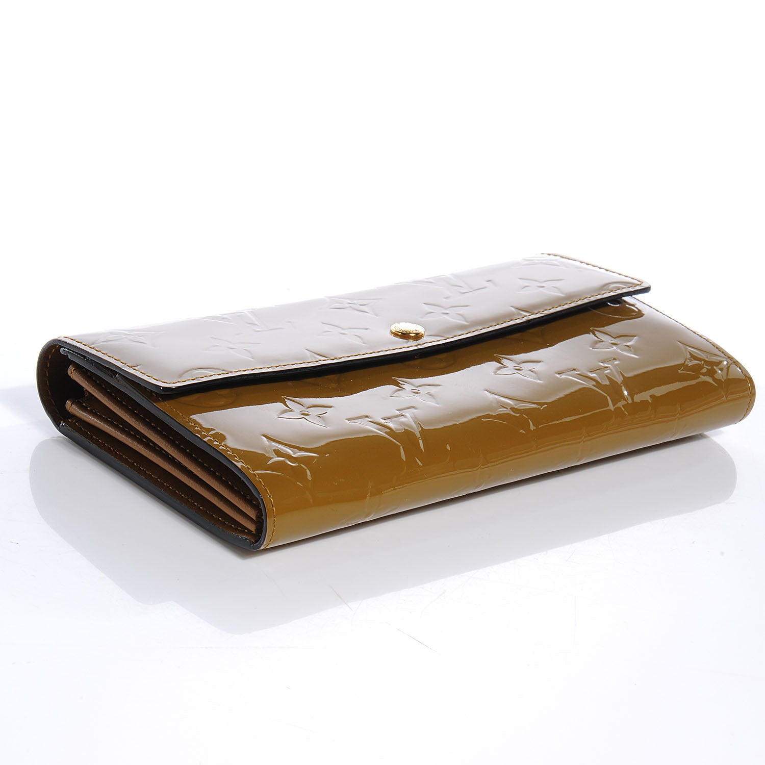 Louis Vuitton Vernis Sarah Wallet Green Olive 4 of 10