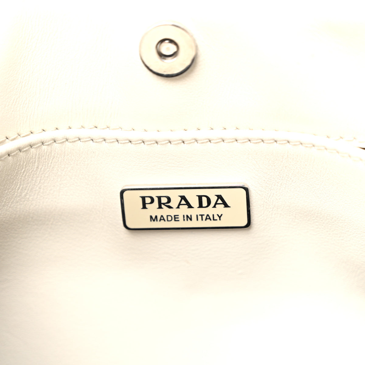 Prada Spazzolato Cleo Shoulder Bag White 6 of 13
